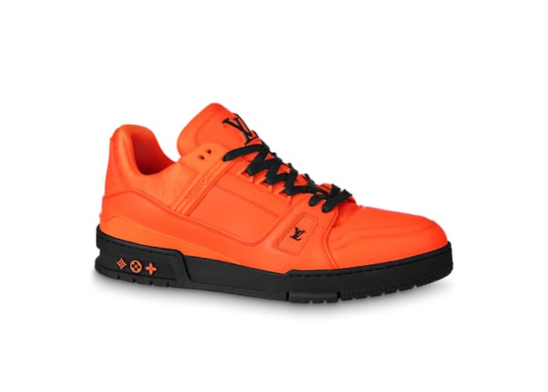 Louis Vuitton LV Trainer Orange Black (Preowned LV 8.5/ US 10M)