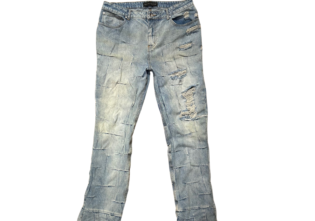 Who Decides War Blue Gathered Jeans (Preowned)