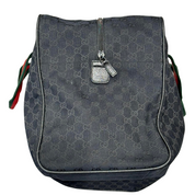 Gucci GG Canvas Weekender Bag Black (Preowned)