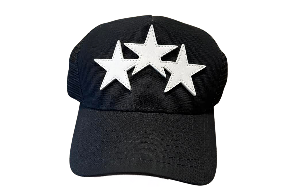 Amiri White Star Trucker Hat Black (Preowned)