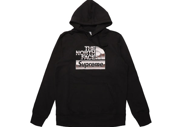 Supreme The North Face Metallic Logo Hooded Sweatshirt Black (Preowned)