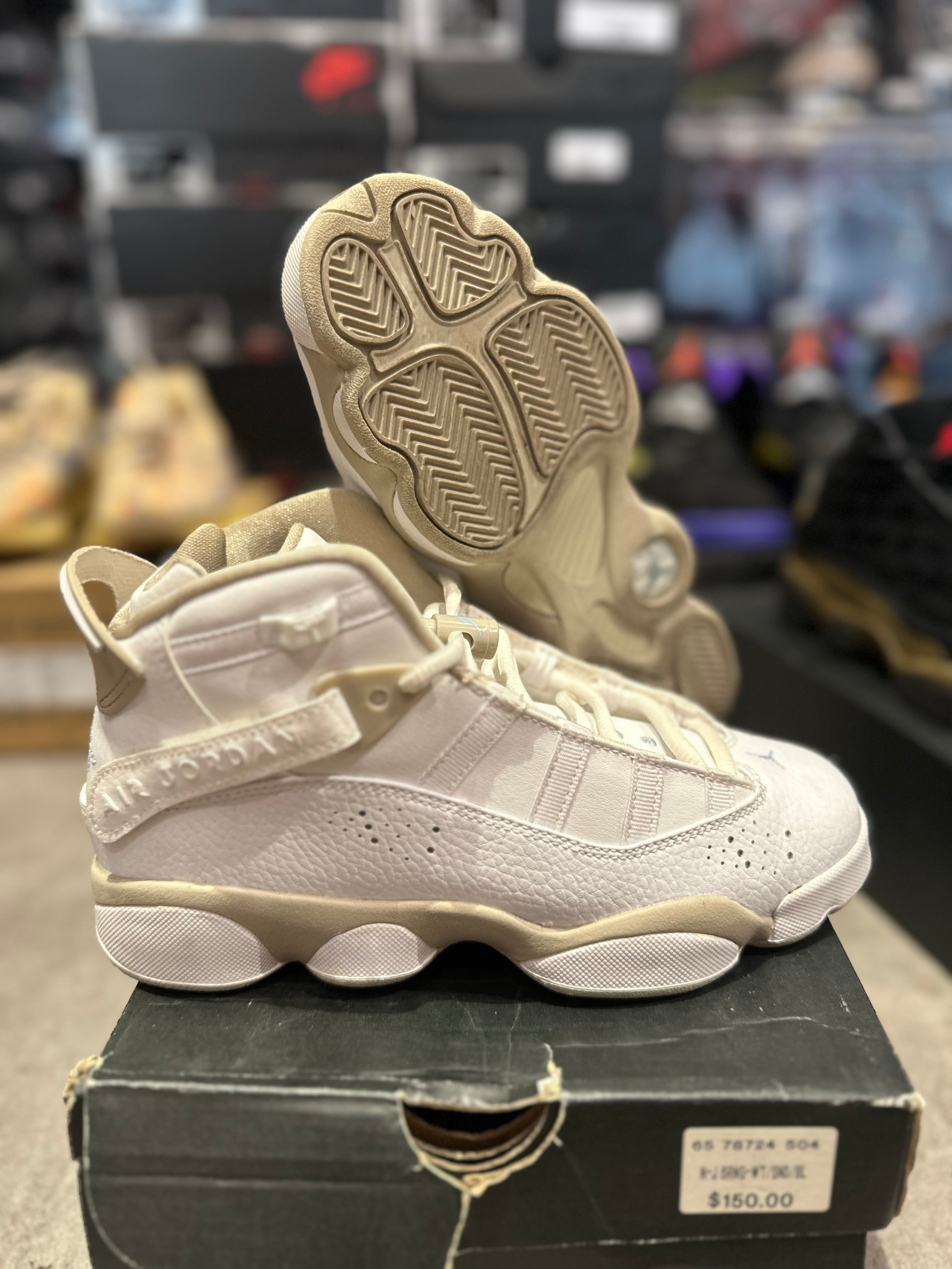 Jordan 6 Rings White Sand Blue GS Preowned Utopia Shop