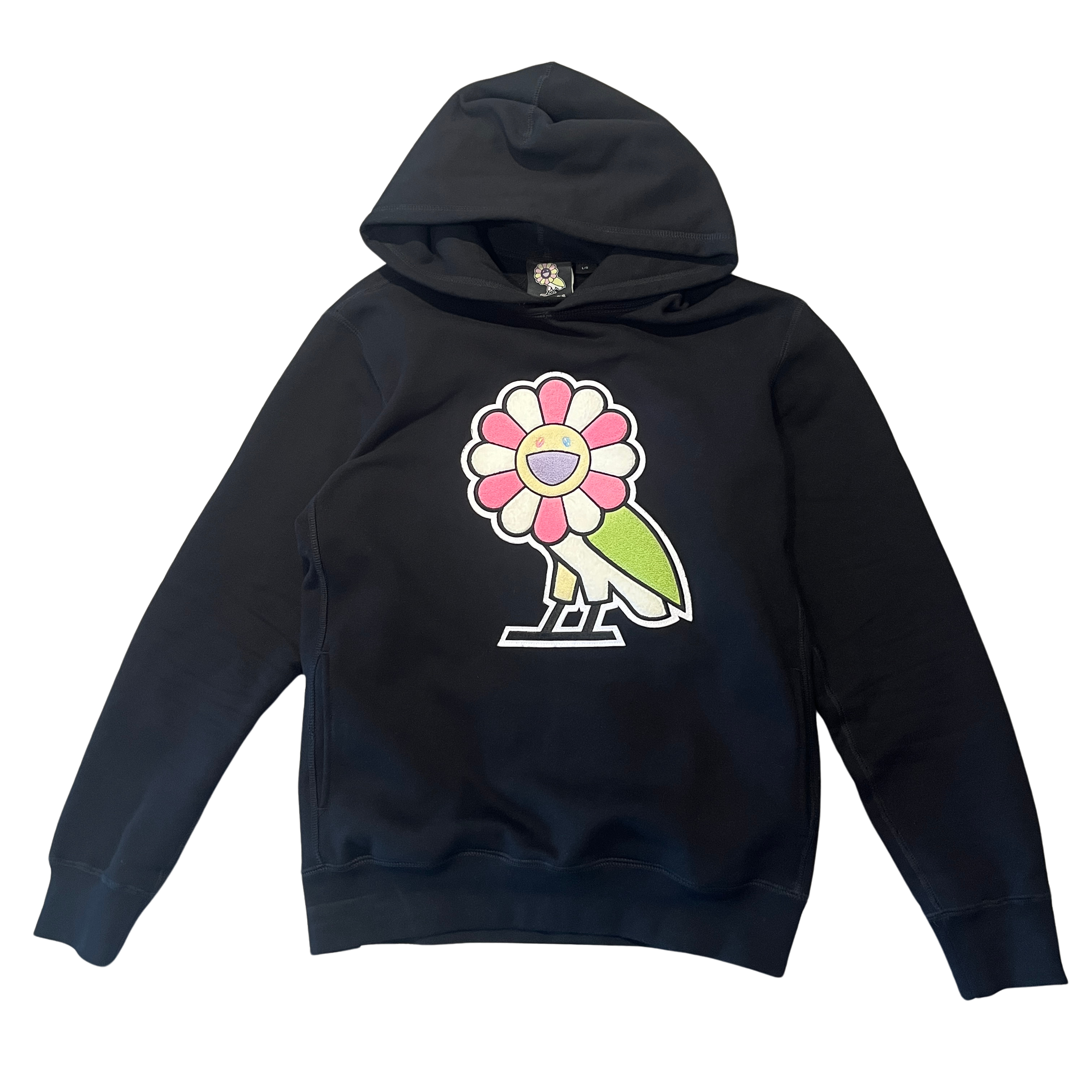 Takashi Murakami X Ovo Surplus Flower Owl Hoodie Black (Preowned Size M)