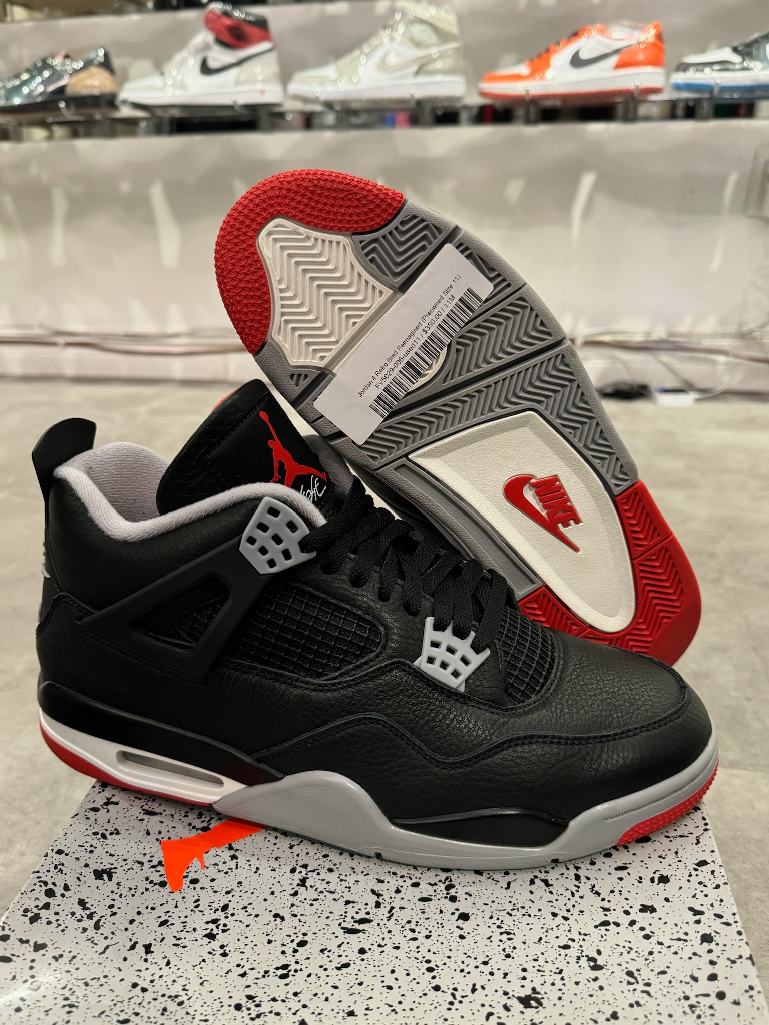 Jordan 4 Retro Bred Reimagined (Preowned Size 11)