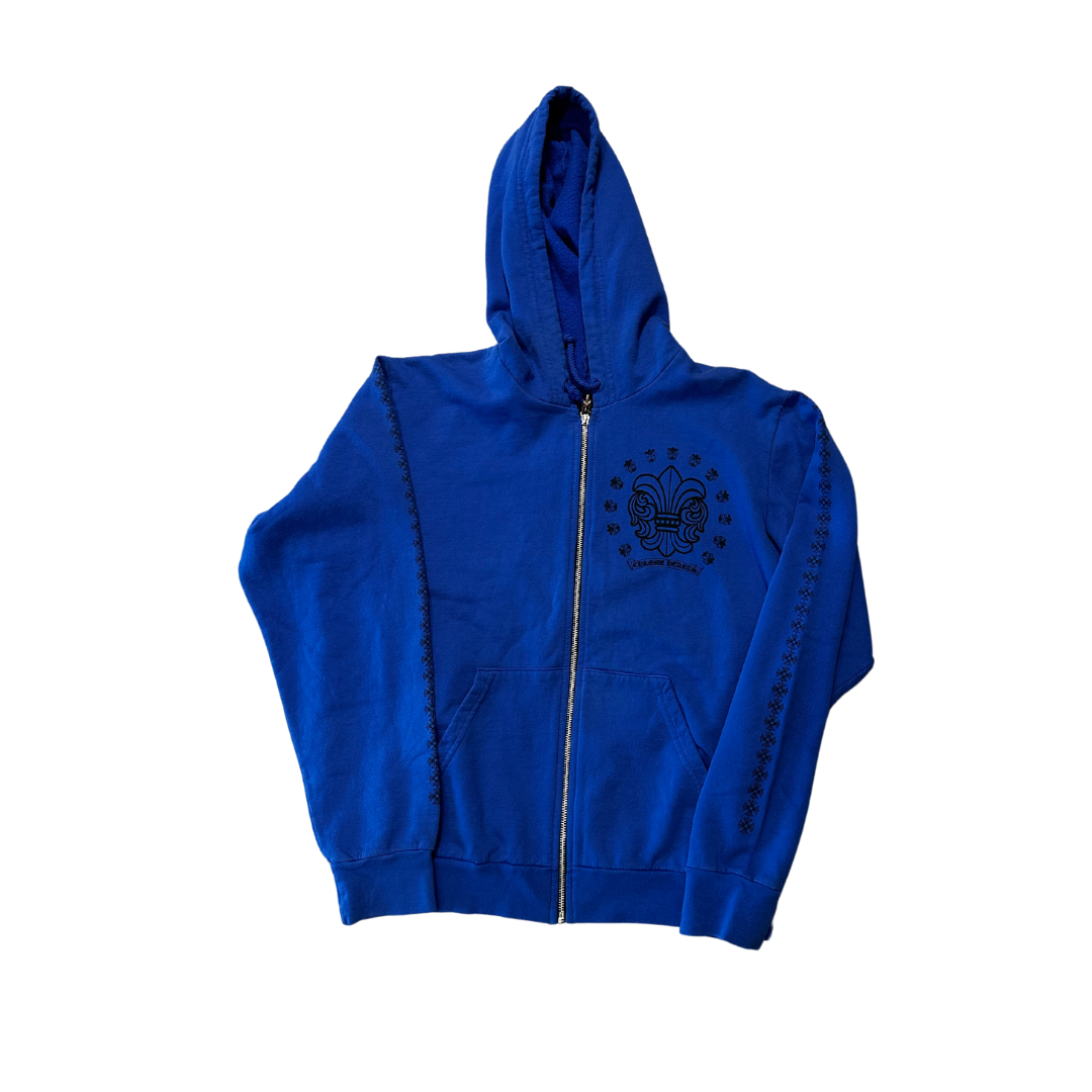 Chrome Hearts Malibu Fleur Zip-Up Hoodie Blue (Preowned)