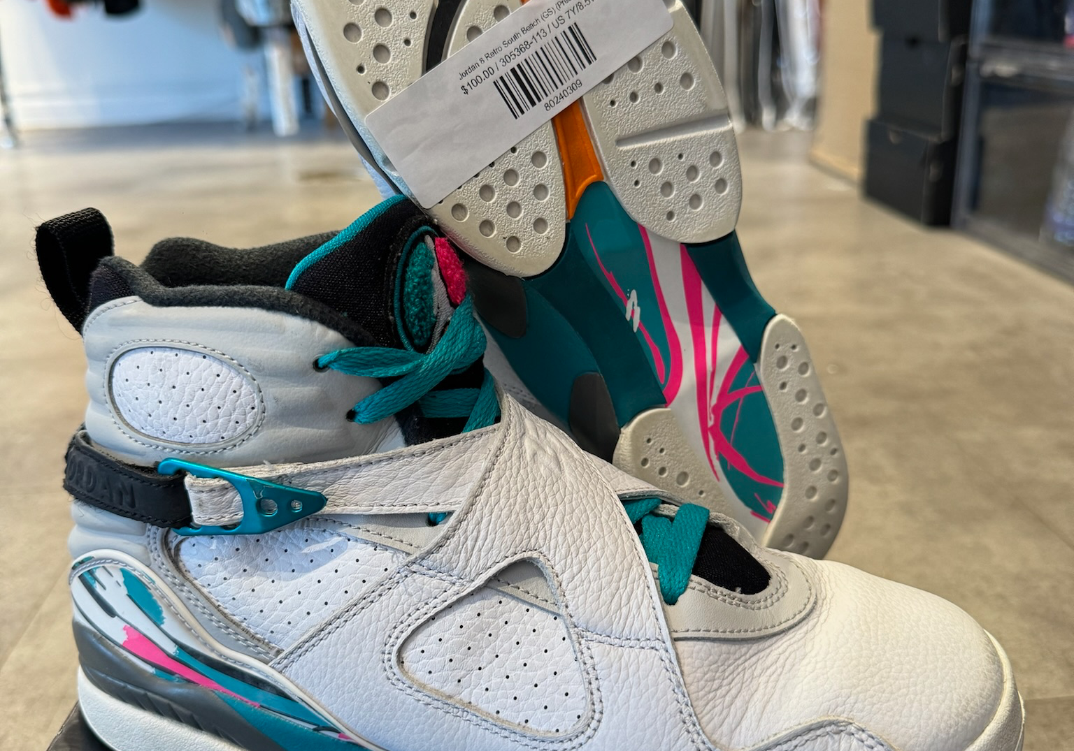 Jordan 8 Retro South Beach (GS) (Preowned)