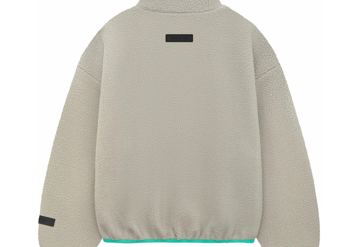 Fear of God Essentials Kids Polar Fleece Halfzip Mockneck (SS24) Seal