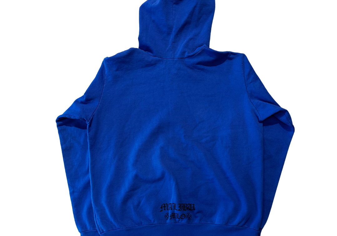 Chrome Hearts Malibu Fleur Zip-Up Hoodie Blue (Preowned)