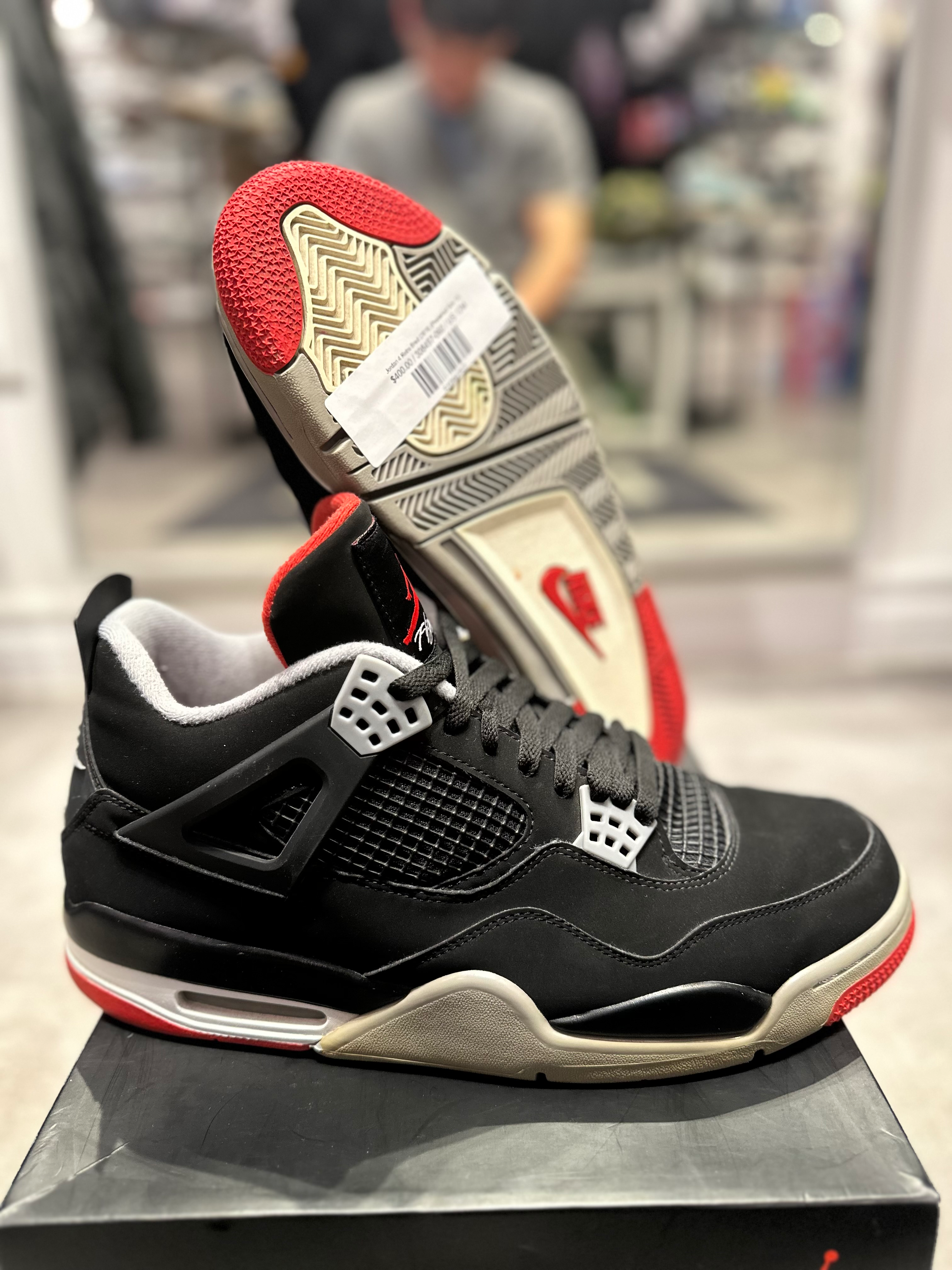 Jordan 4 Retro Bred (2019) (Preowned Size 12)