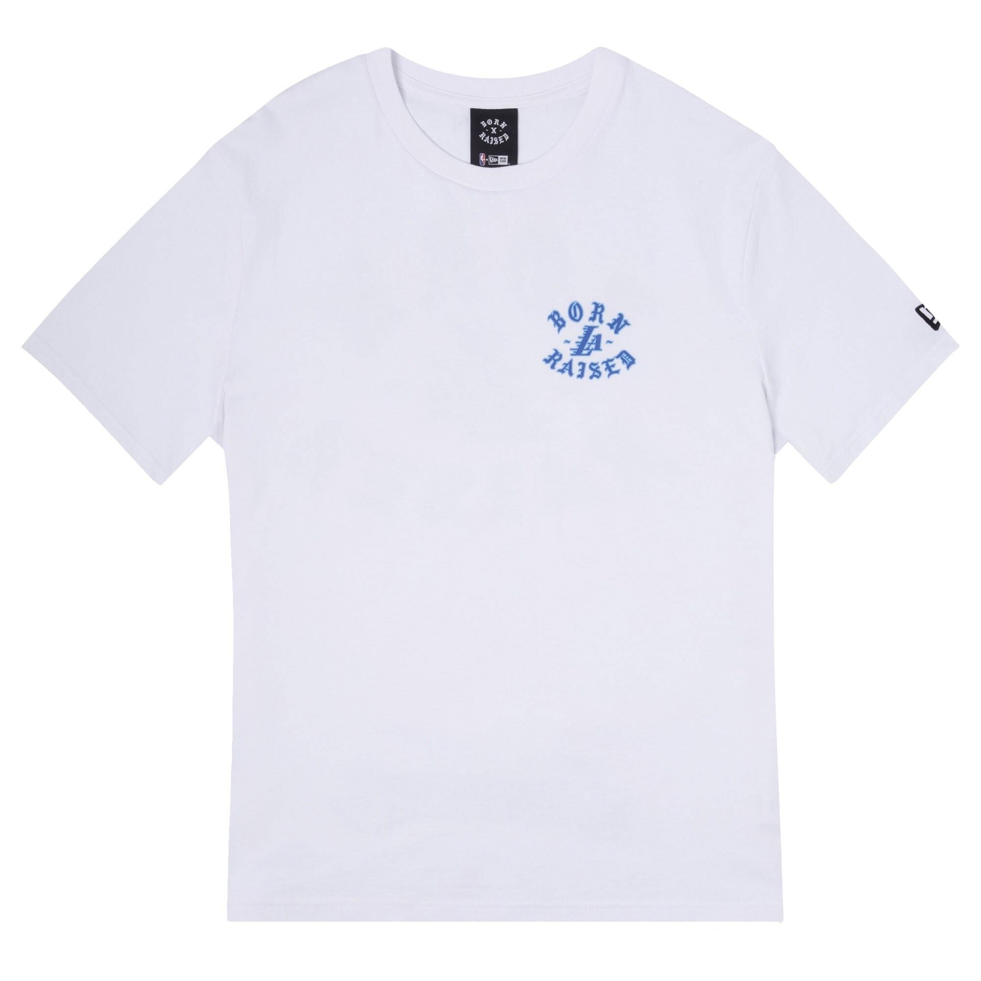 New Era White Los Angeles Lakers Born x Raised T-Shirt, brand new