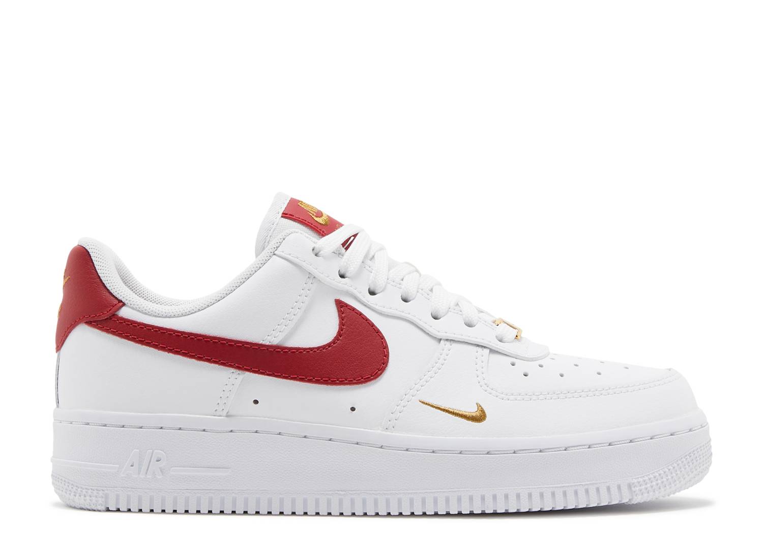 Nike Air Force 1 Low '07 Essential White Gym Red (W), brand new, US Men's 7.5