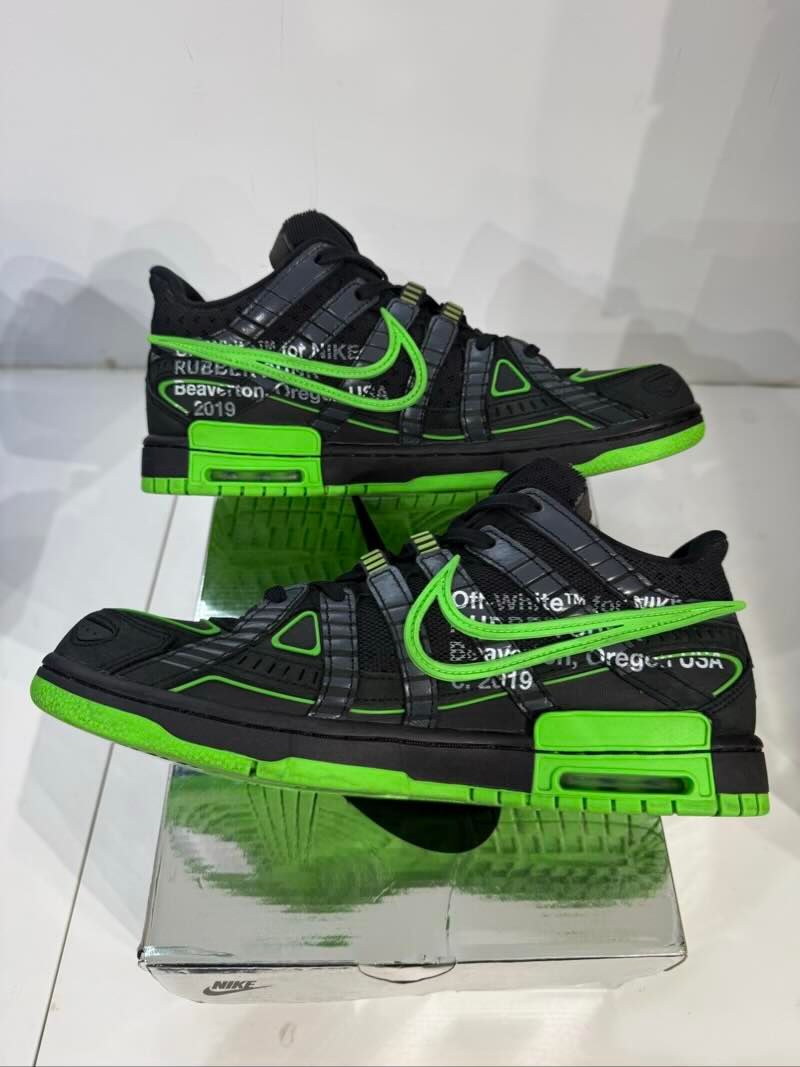 Nike Air Rubber Dunk Off-White Green Strike, pre-owned, US Men's 10 – photo 5 of 7