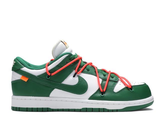 Nike Dunk Low Off-White Pine Green, pre-owned, US Men's 12 – photo 1 of 7