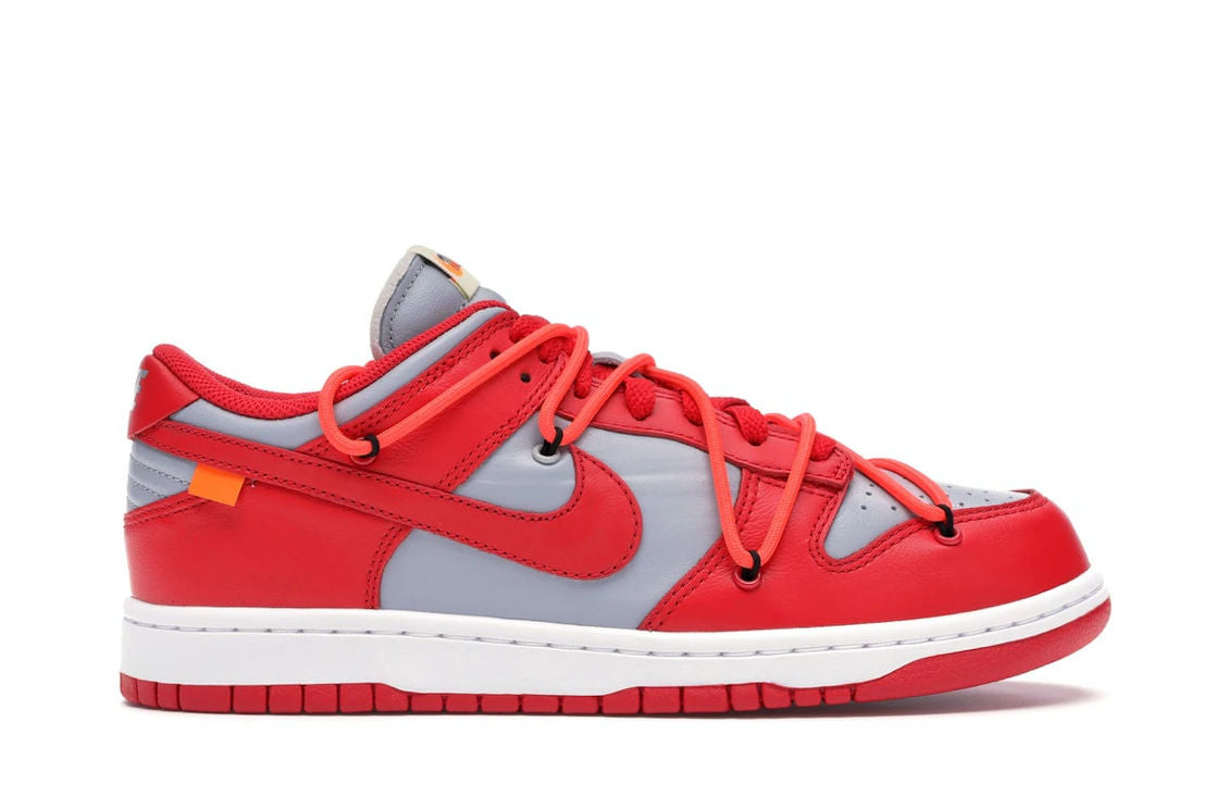 Nike Dunk Low Off-White University Red, pre-owned, US Men's 10 – photo 1 of 7