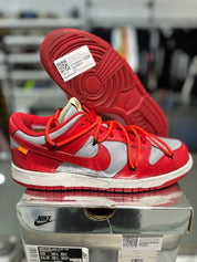 Nike Dunk Low Off-White University Red, pre-owned, US Men's 10 – photo 2 of 7