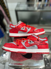 Nike Dunk Low Off-White University Red, pre-owned, US Men's 10 – photo 5 of 7