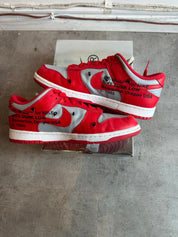 Nike Dunk Low Off-White University Red, pre-owned, US Men's 10 – photo 4 of 7