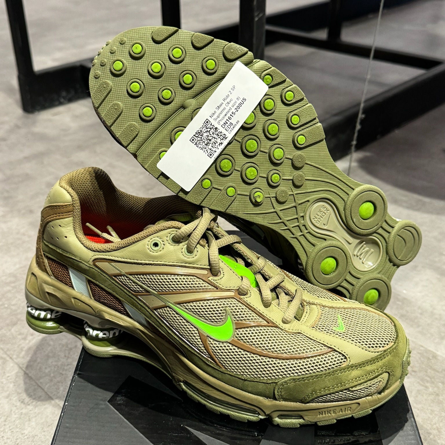 Nike Shox Ride 2 SP Supreme Olive, pre-owned, US Men's 8 – photo 2 of 7