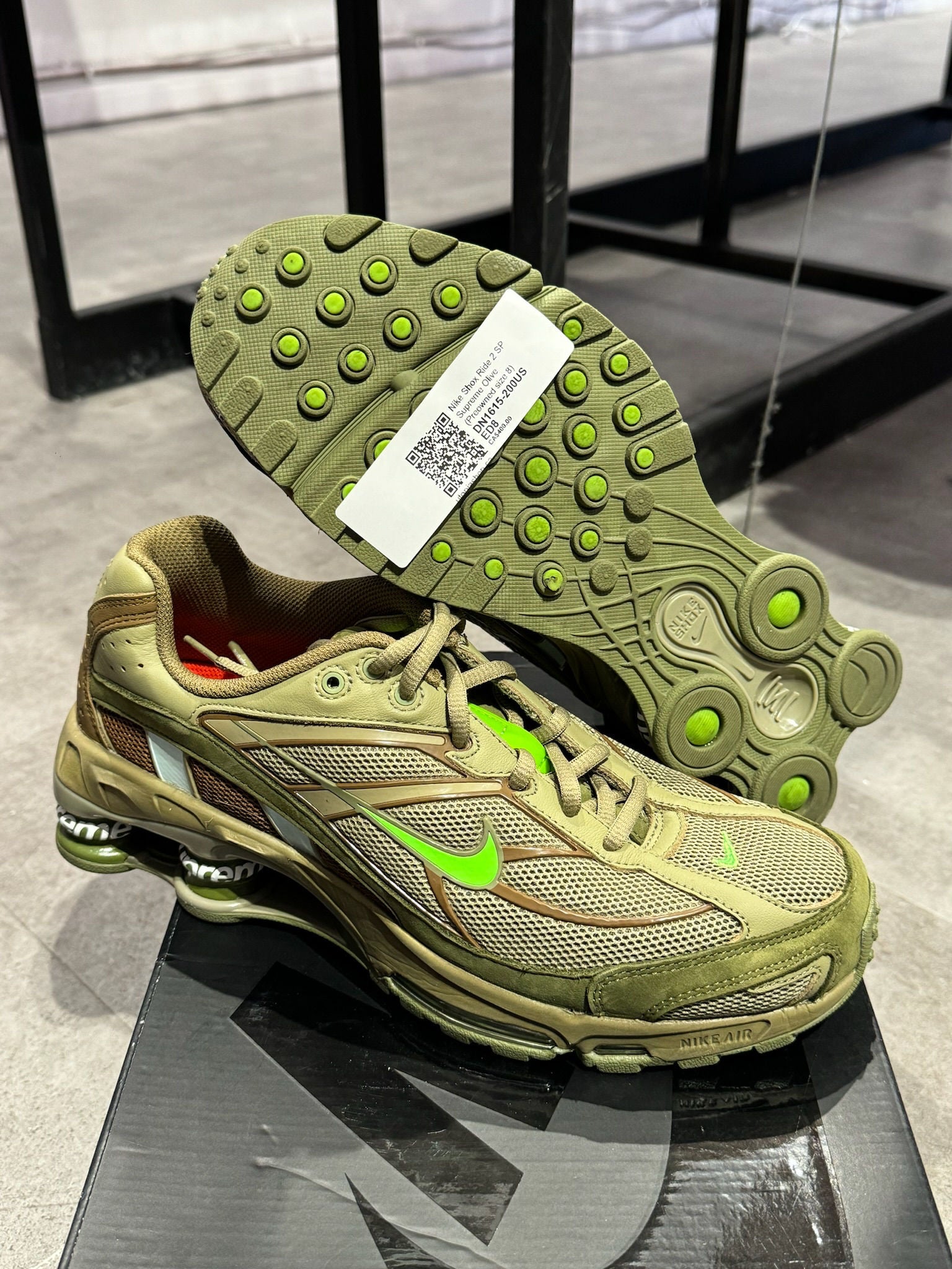 Nike Shox Ride 2 SP Supreme Olive, pre-owned, US Men's 8 – photo 2 of 7