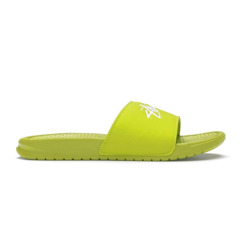 Nike X Stussy Benassi Slide Bright Cactus, brand new, US Men's 8