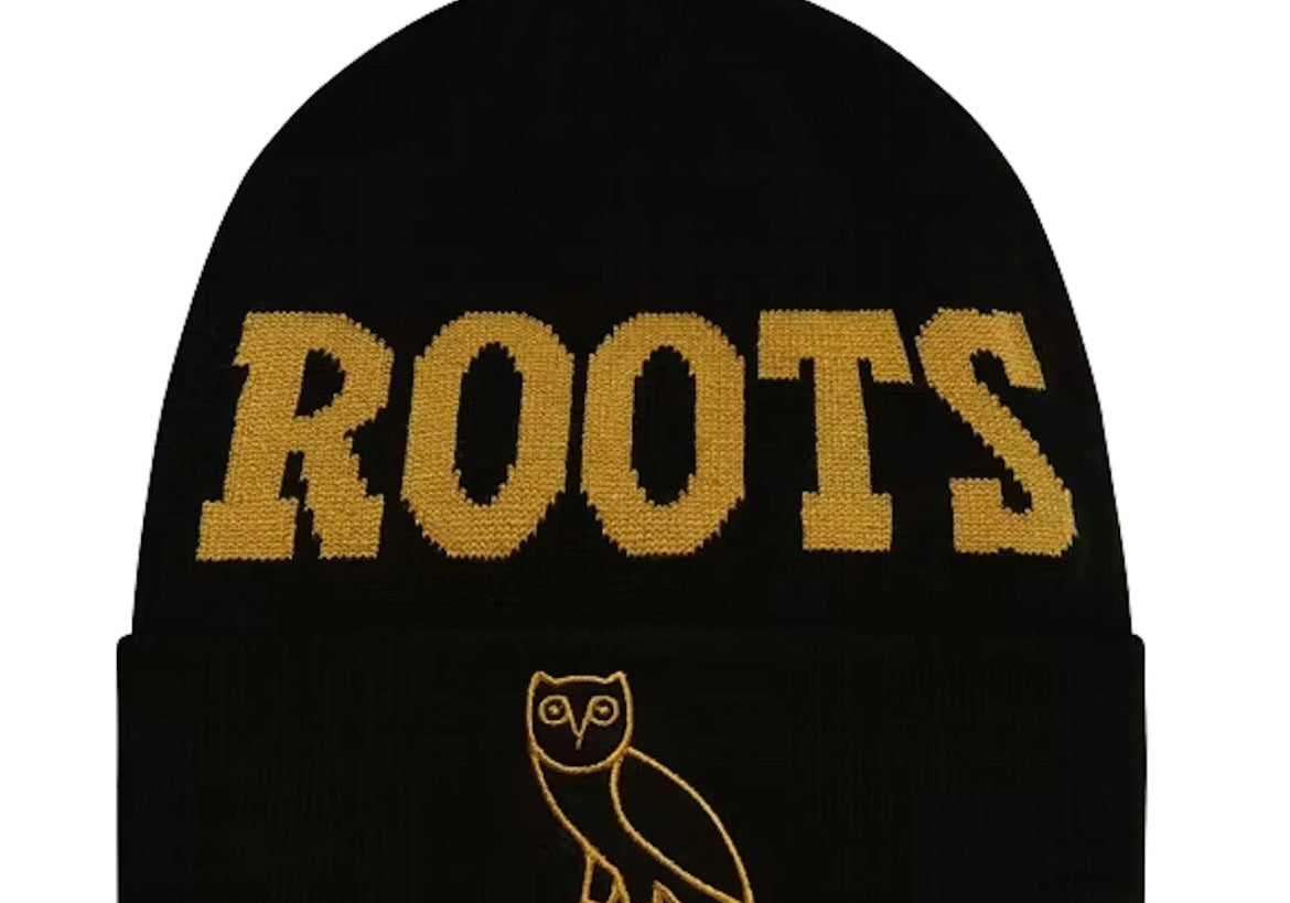 OVO x Roots Athletics Owl Beanie Black