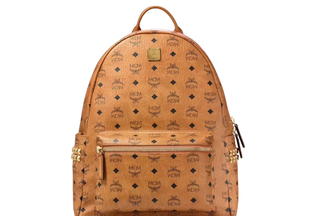 MCM Medium Visetos Stark Backpack Cognac Brown (Preowned)