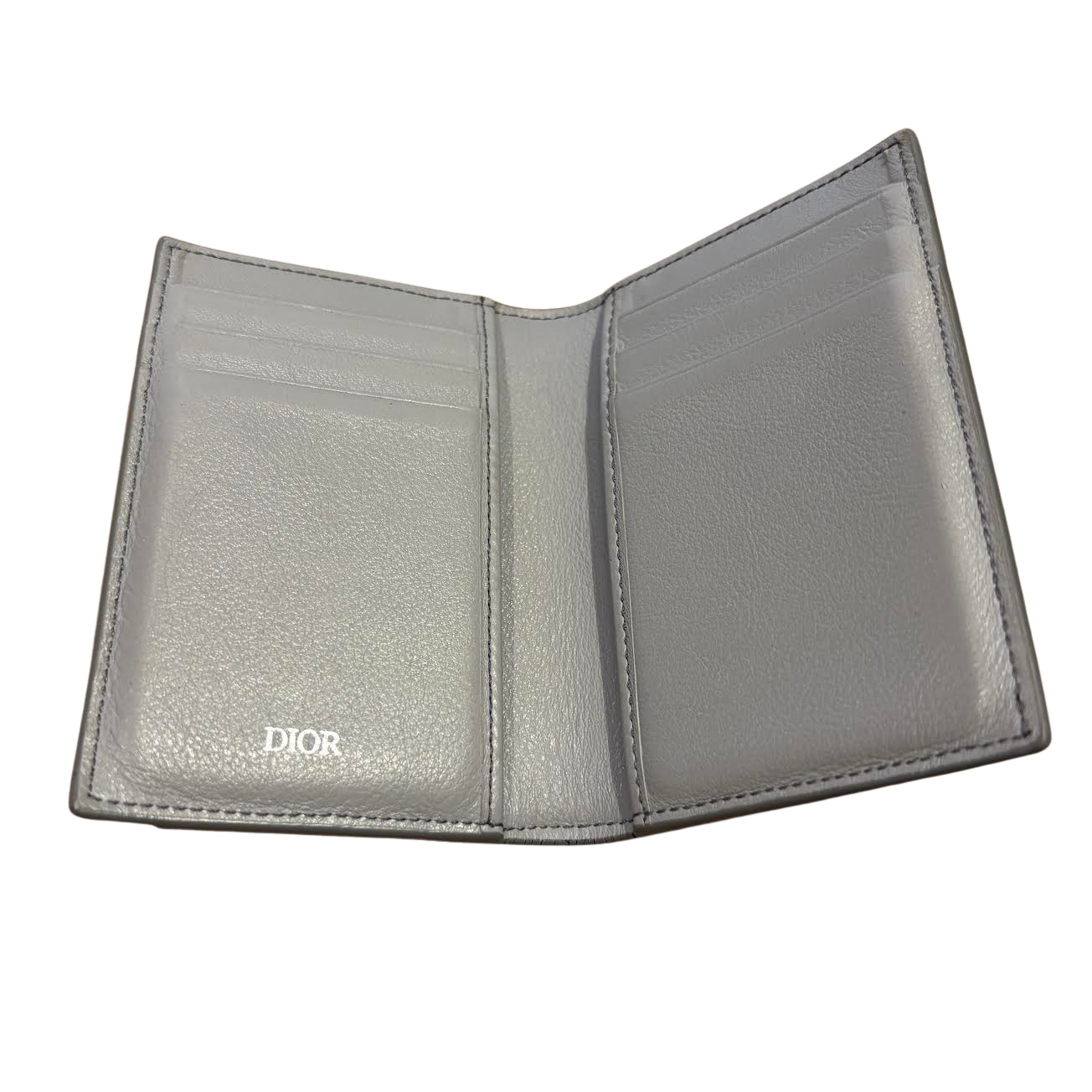 Dior Bifold Grey Oblique Galaxy Card Holder