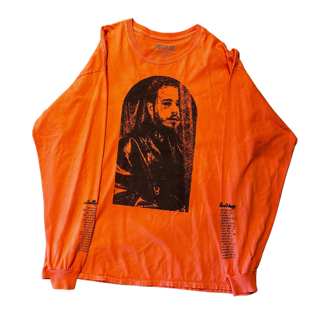 Post Malone Hollywood's Bleeding L/S T-Shirt Orange (Preowned)