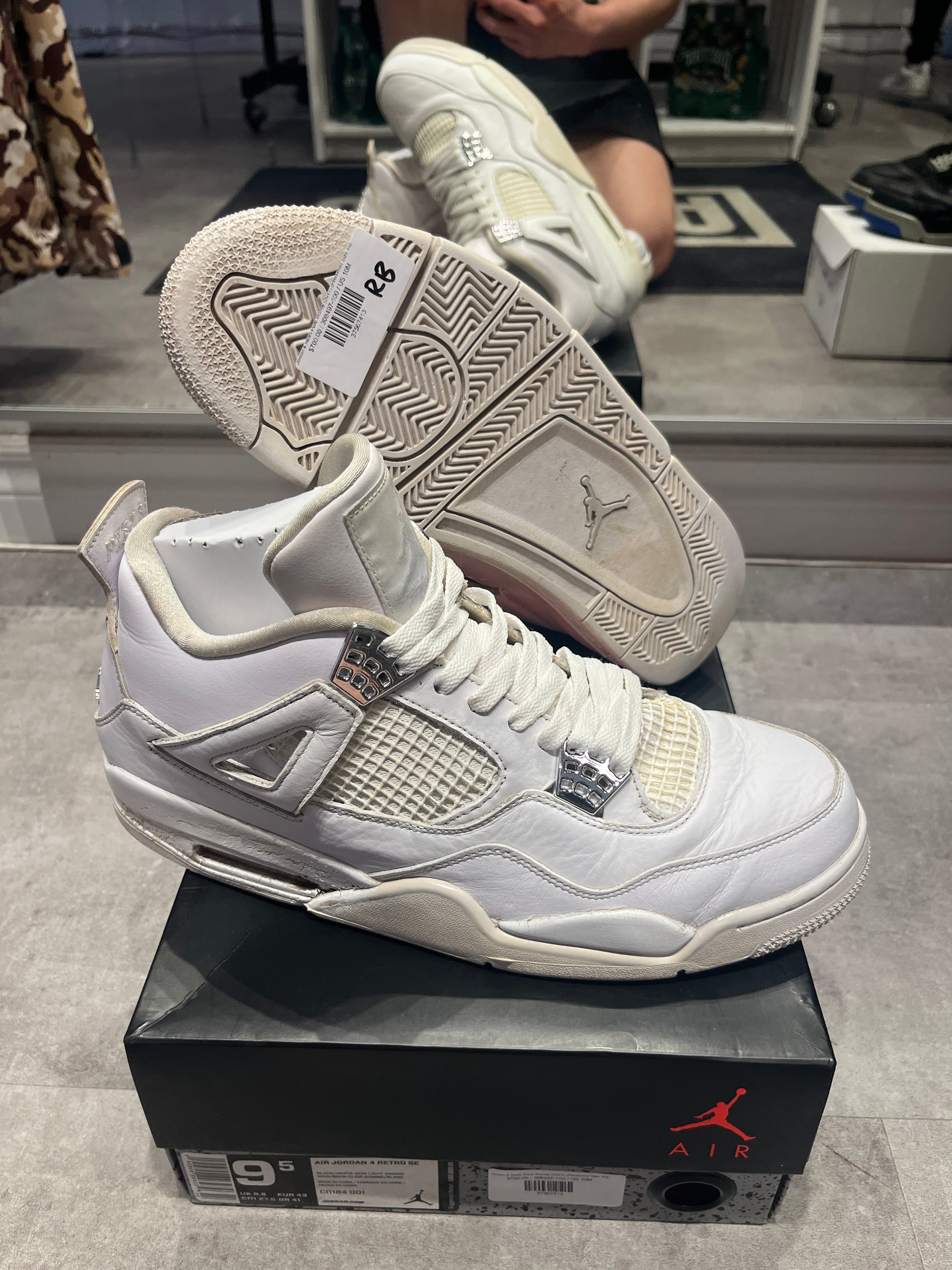 Jordan 4 Retro Pure Money (2017) (Preowned Size 12)