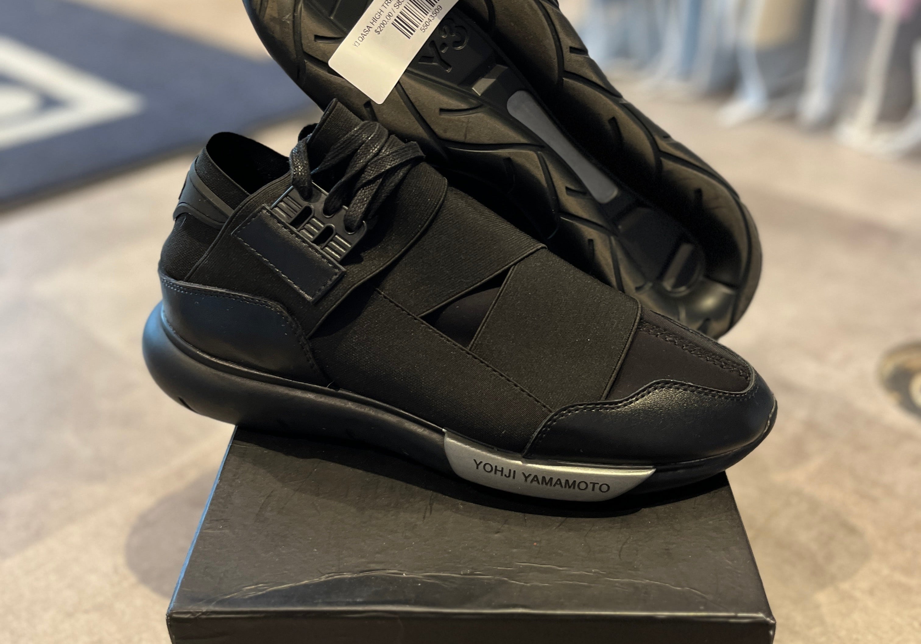 Y-3 Qasa High Triple Black (Preowned Size 10.5)