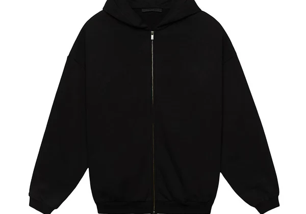 Fear of God Essentials Heavy Fleece Full Zip Hoodie Black (FW24)