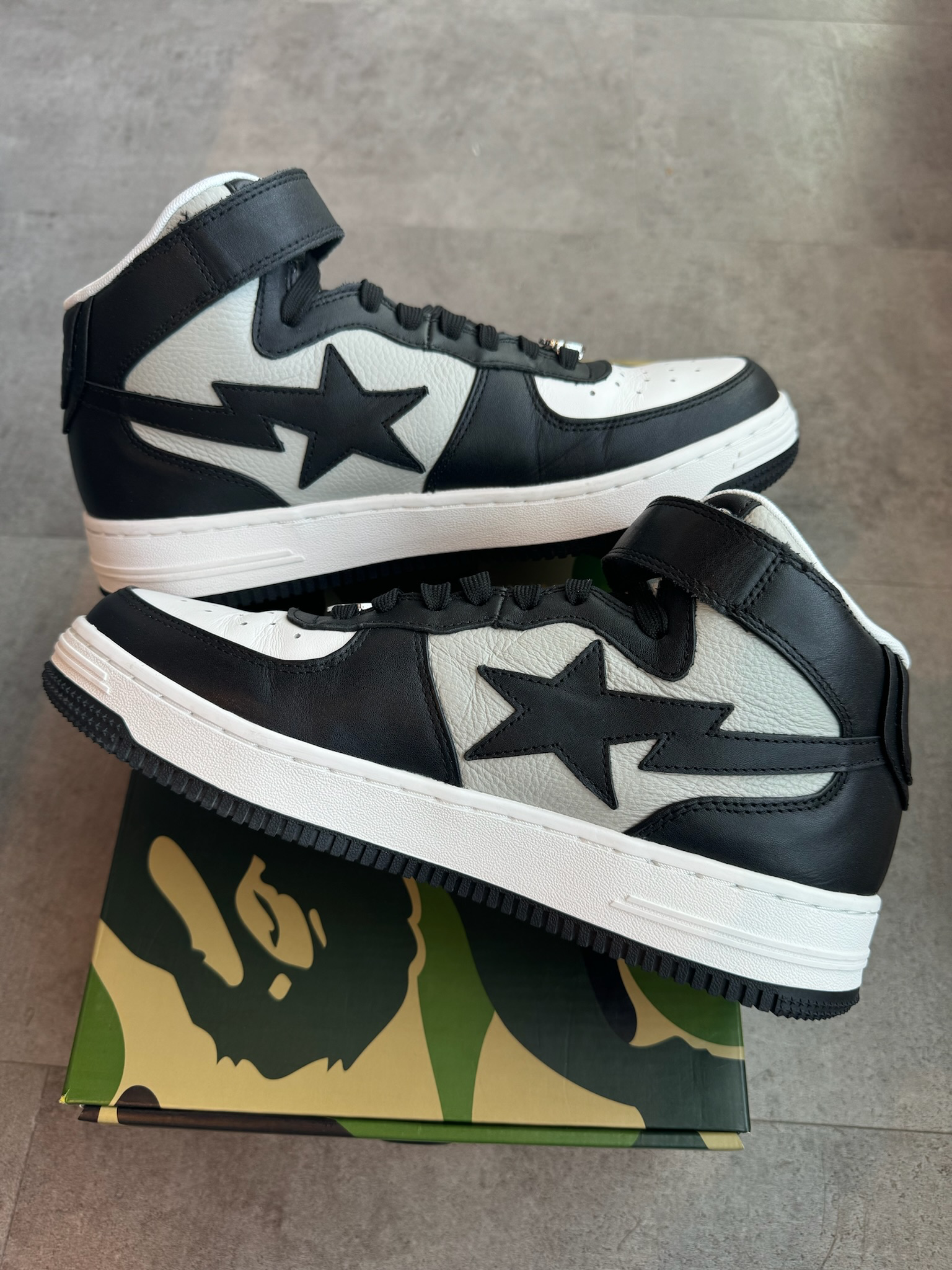 A Bathing Ape Bape Sta Mid Black (2022) (Preowned Size 9)