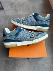 Louis Vuitton Monogrammed Blue Denim LV 408 Trainer SS20 (Preowned)