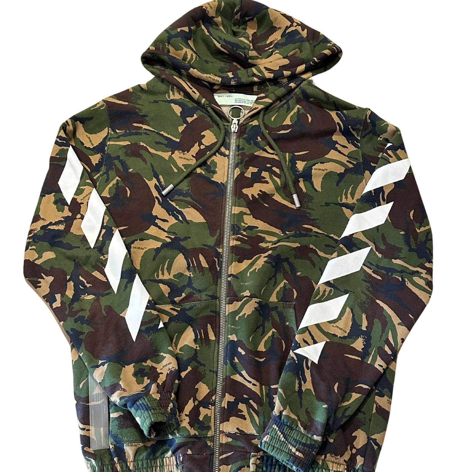Off-White Camo Arrows Logo Hoodie, pre-owned, size L – photo 1 of 2