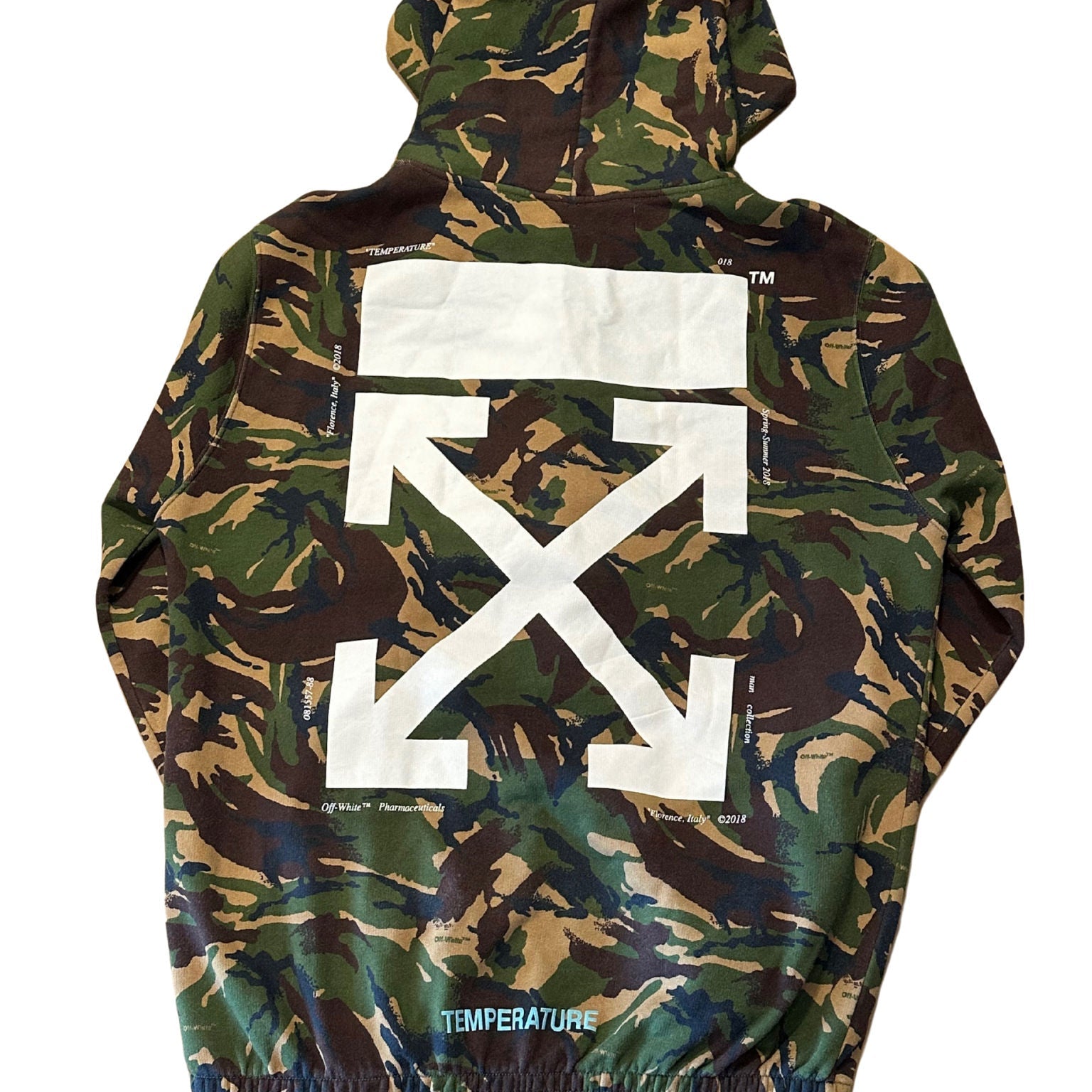 Off-White Camo Arrows Logo Hoodie, pre-owned, size L – photo 2 of 2
