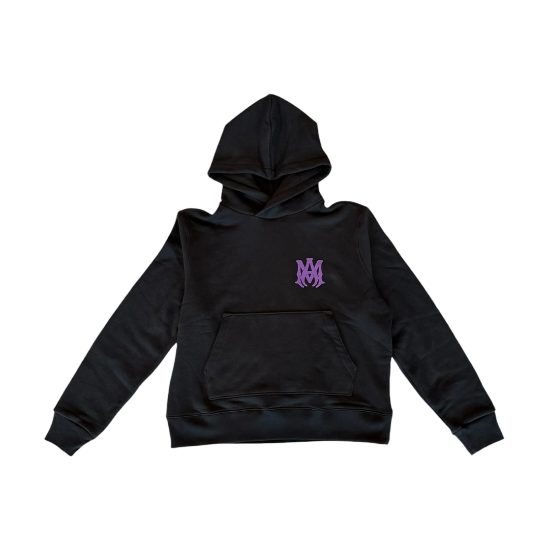 AMIRI Ma Logo Hoodie Black/Purple (Preowned Size XL)