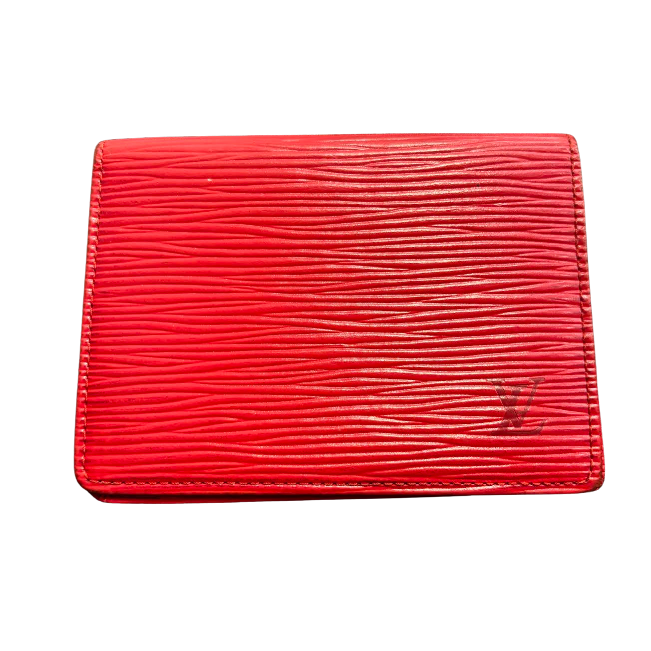 Louis Vuitton Epi Leather Bifold Passport Holder Red