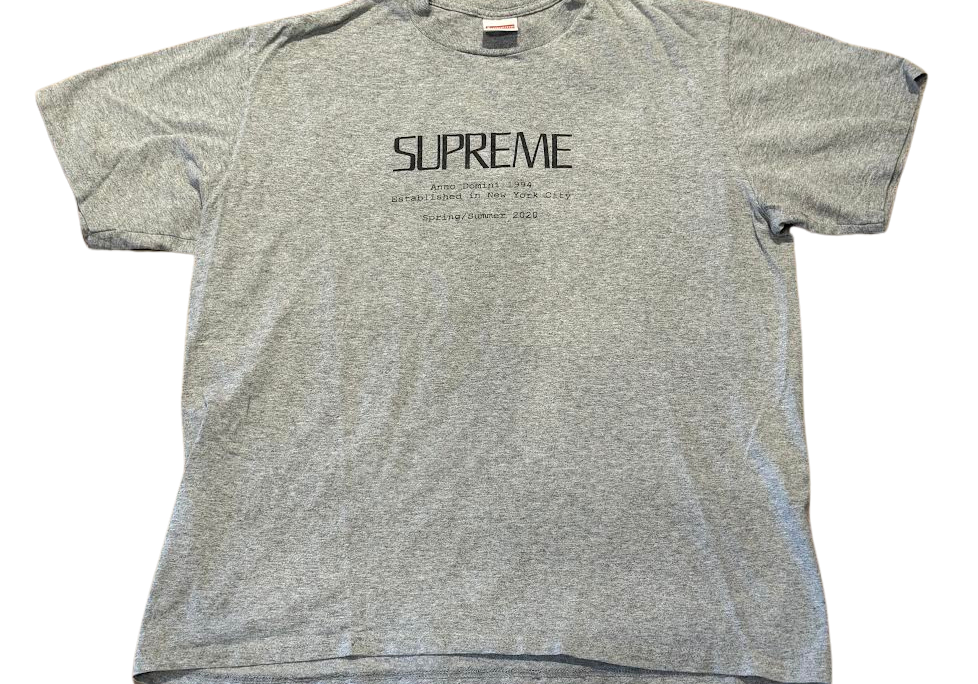 Supreme Anno Domini Tee Heather Grey (Preowned)