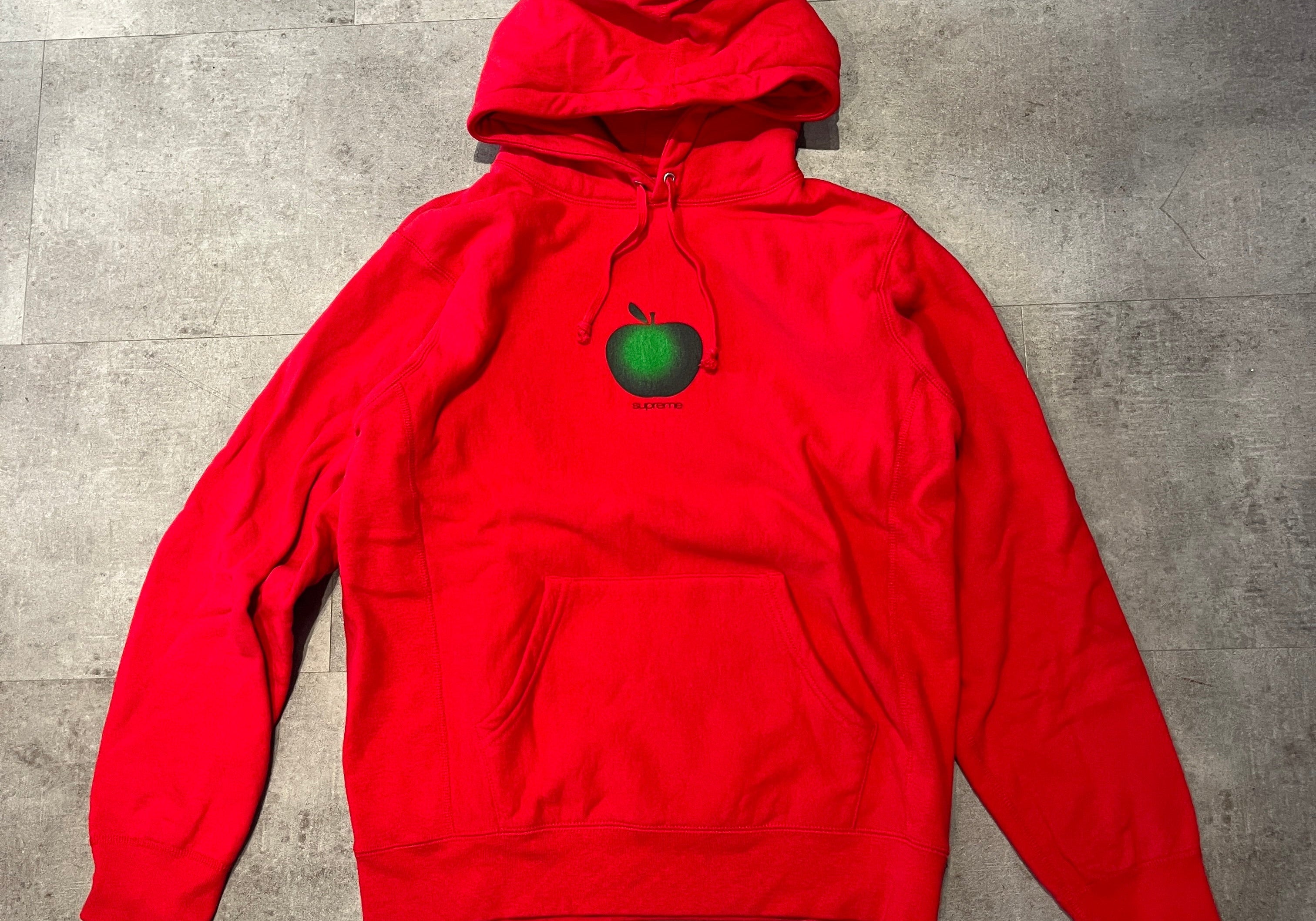 Supreme Apple Hooded Sweatshirt Red (SS19) (Preowned)