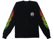 Chrome Hearts Multi-Colour Circle Gradient Floral L/S T-Shirt Black