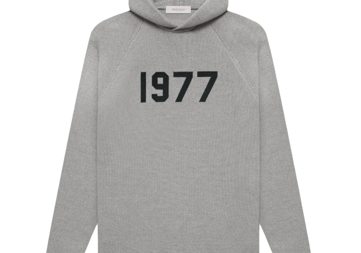 Fear of God Essentials "1977" Knit Hoodie (SS22) Dark Oatmeal