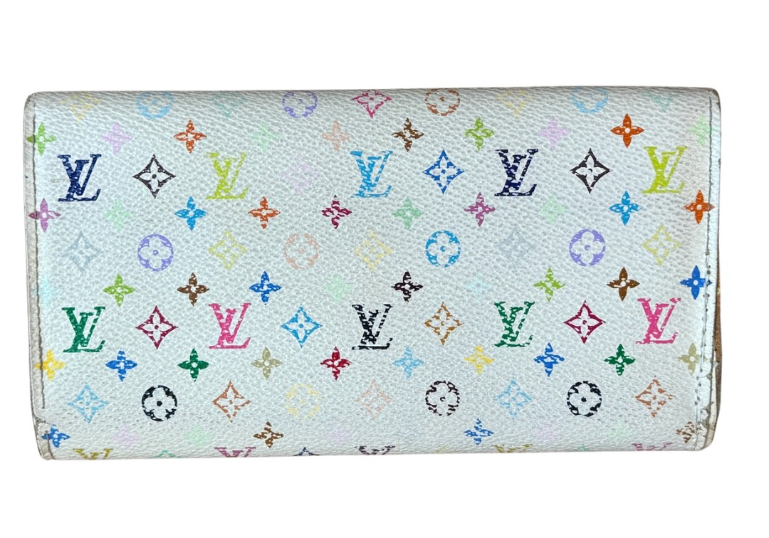 Louis Vuitton x Takashi Murakami Sarah Wallet White (Preowned)