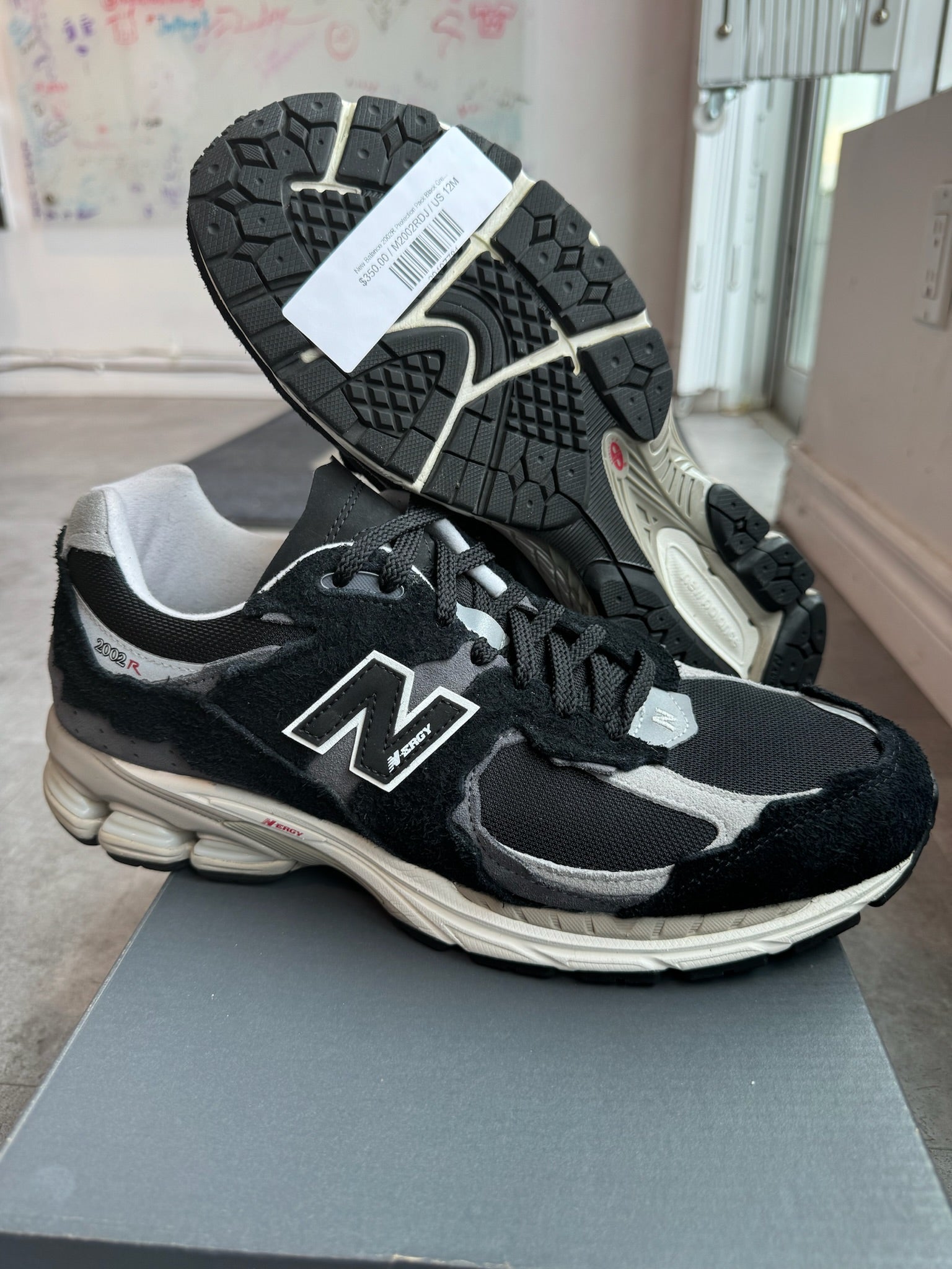 New Balance 2002R Protection Pack Black Grey (Preowned)