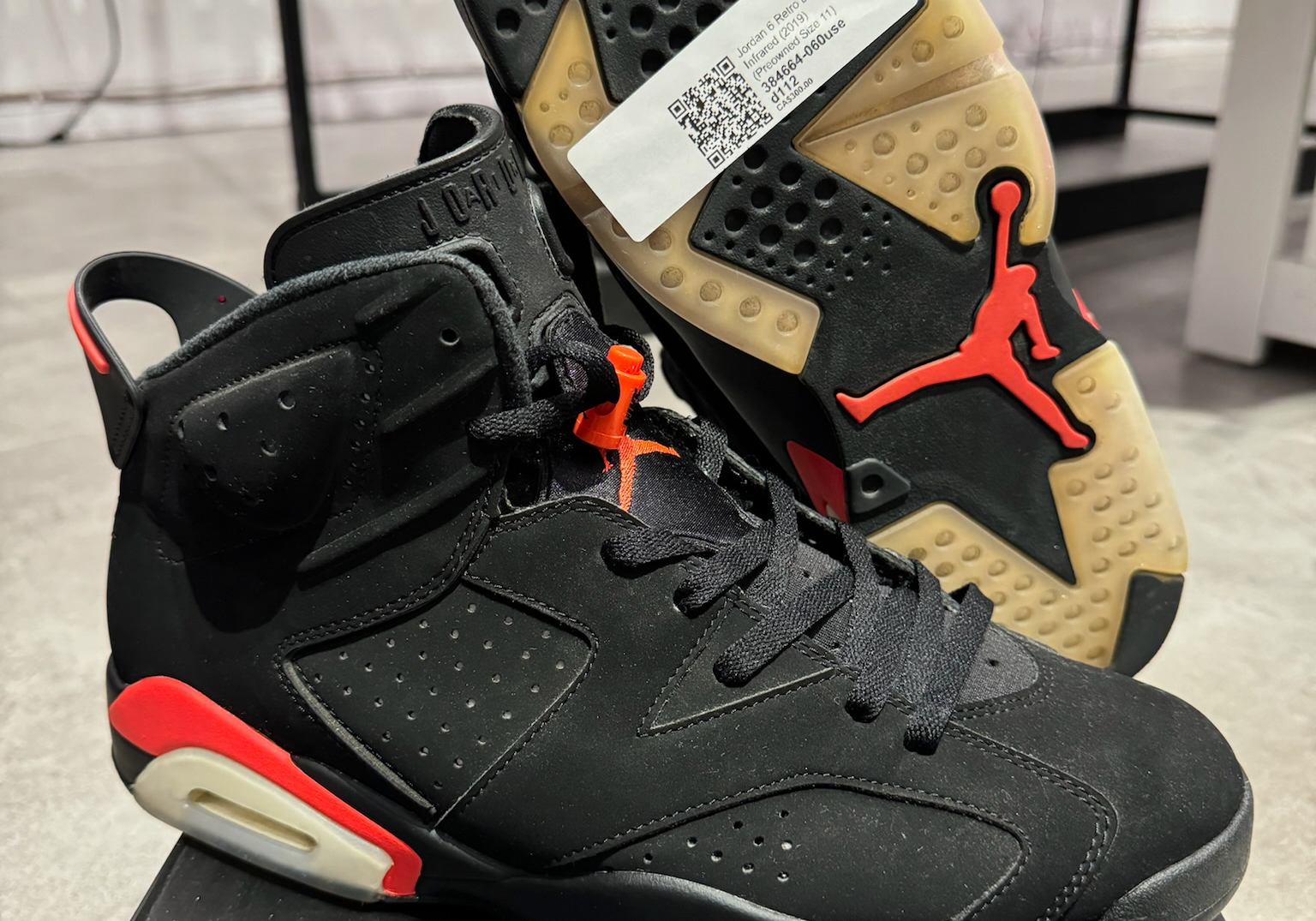 Jordan 6 Retro Black Infrared (2019) (Preowned Size 11)