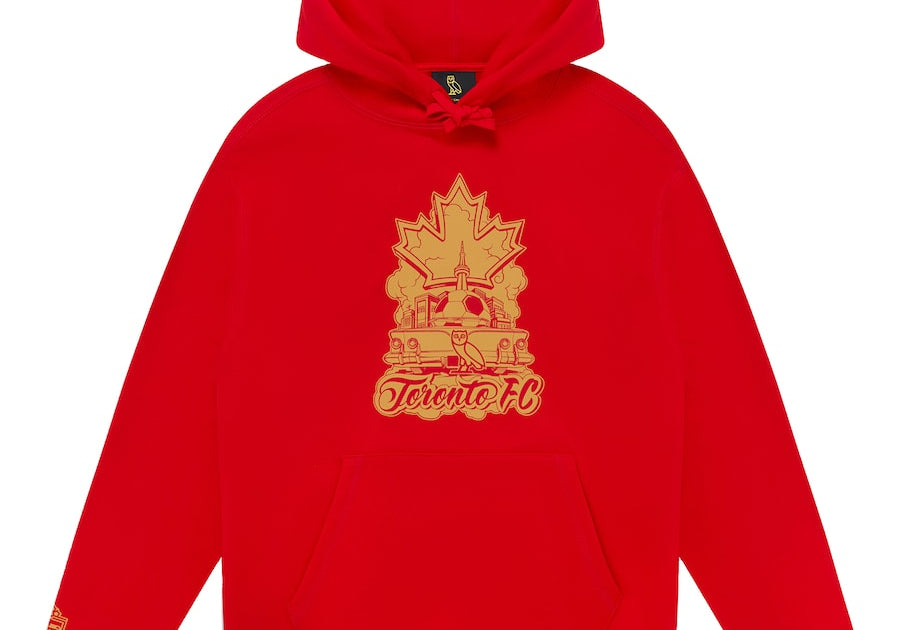 OVO x Toronto FC x Mister Cartoon Hoodie Red