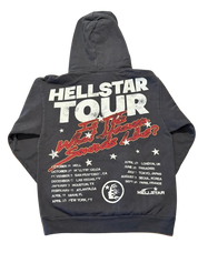 Hellstar Studios Records Tour Hoodie Washed Black (OVERSEAS EXCLUSIVE)