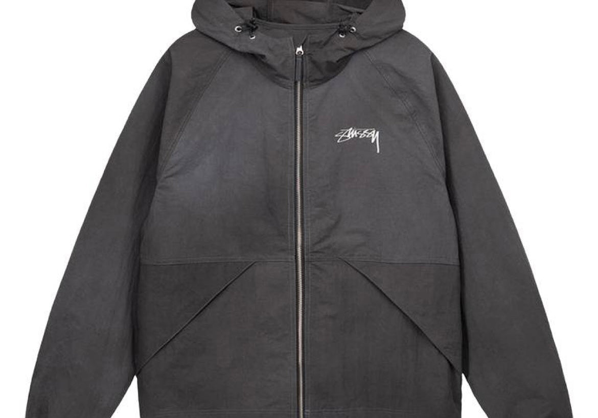 Stussy Wave Dye Beach Shell Jacket Black