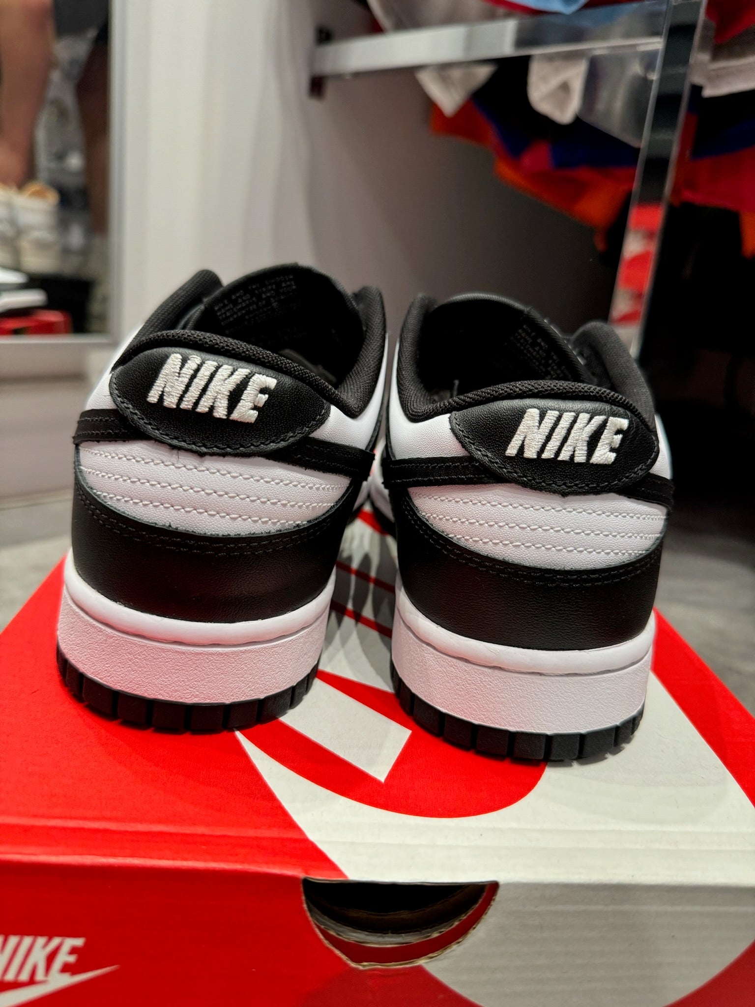 Brand new Nike Dunk Low Black and White Panda shops Sizes 9.5