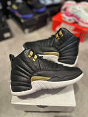 Jordan 12 Retro Black Metallic Gold White (W) (Preowned Size 6W)