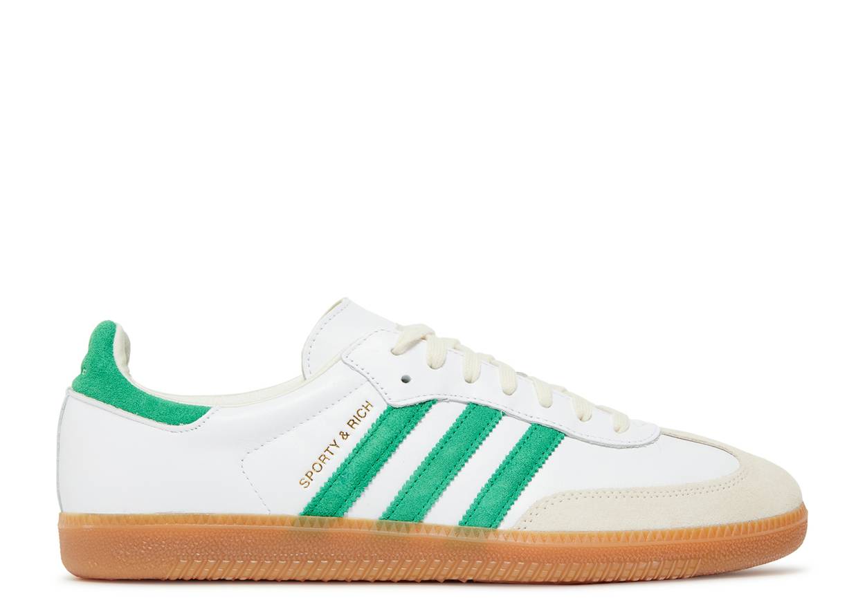 Adidas Samba OG Sporty Rich White Green Preowned Size 9.5